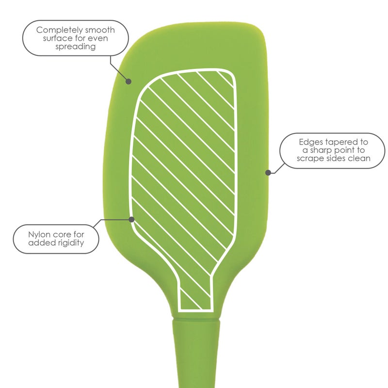 Tovolo Spoon Spatula Spoonula All Silicone Ergonomic Handle Grip Charcoal Gray, Silicone Scoopula Kitchen Utensil Non Scratch Easy Clean Dishwasher Safe Heat Resistant Flex Core Scoop Spatula - Image 5